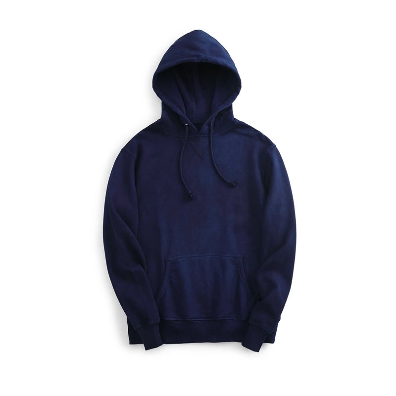 Akkad Kuti Spring Autumn Fashion New Men's Casual Hoodies Plant Indigo Retro Hooded Shirts Large Pocket Long Sleeves Hoodie Men