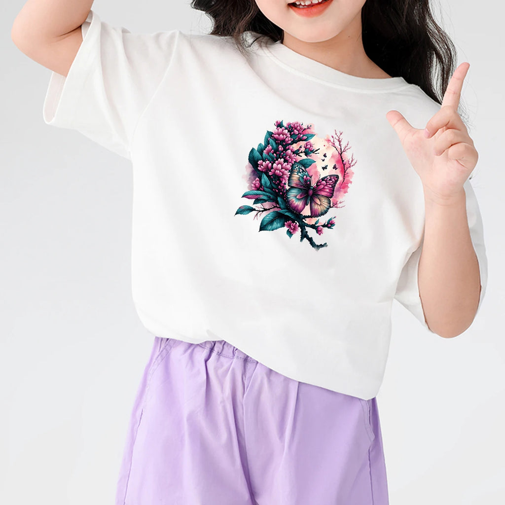 Medium Size Butterfly Sticker On Clothes For Girl Dresses Decals Patches Washable Thermal Press Hoodies Tops Vinyl Diy Patch
