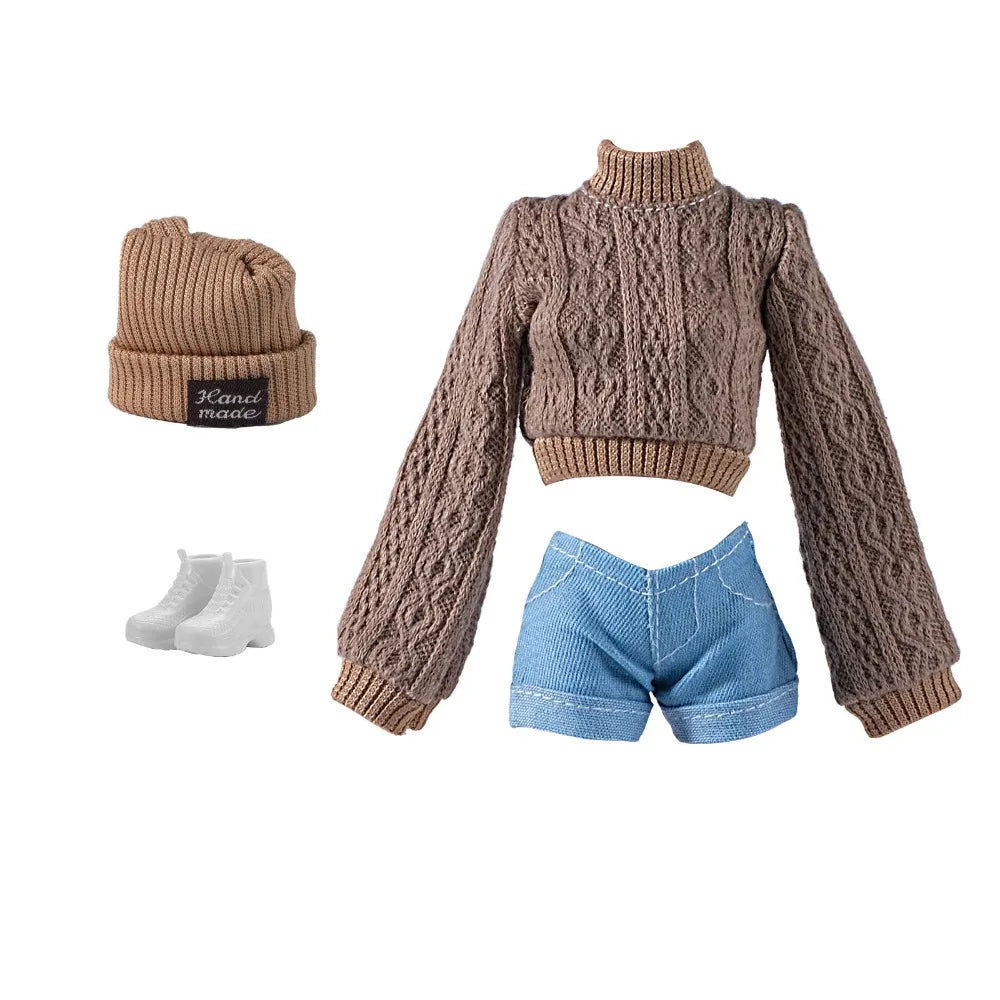 Fashion 30cm Doll Handmade Hoodies Doll Sports Sweatshirt Shorts Skirt Outfits For 1/6 DIY Doll Clothes Accessories