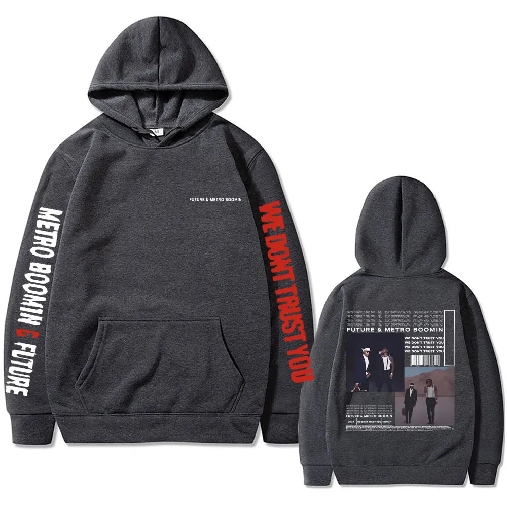 Rapper Future Metro Boomin Print Hoodie We Don't Trust You Album Graphic Hoodies Men's Hip Hop Sweatshirts Oversized Streetwear