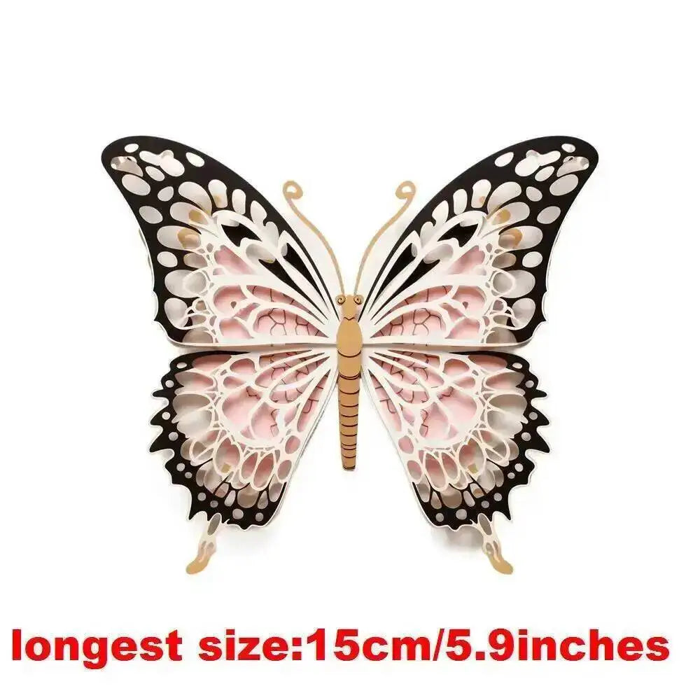 15cm Kids Cartoon Hollow Out Butterfly Dtf Transfers Ready To Press Patches For Clothing T-shirt Hoodies Heat Transfer Stickers