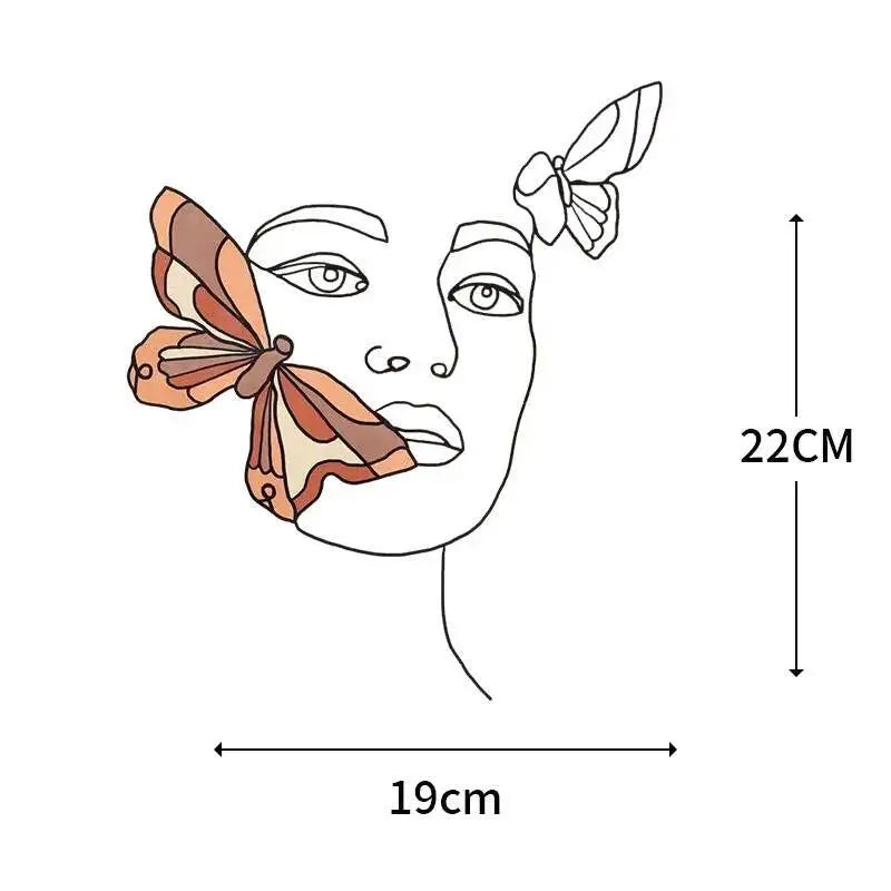 Abstract portraits and floral patterns heat transfer girls' clothing printed stickers Iron On hoodies and canvas bags DIY