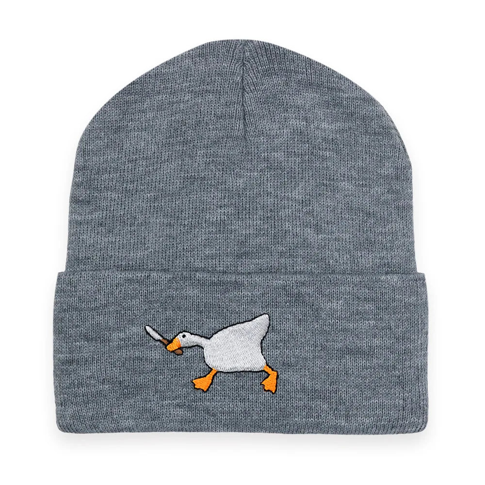 Big Goose Embroidered Knitted Hat for Winter and Winter Warmth, Men's and Women's Hoodies, Unclimbed Knitted Hat, Outdoor