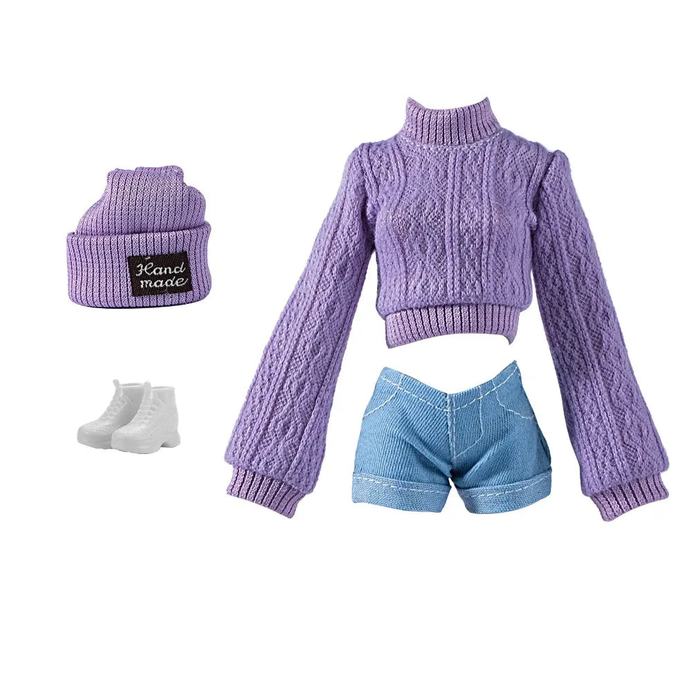 Fashion 30cm Doll Handmade Hoodies Doll Sports Sweatshirt Shorts Skirt Outfits For 1/6 DIY Doll Clothes Accessories