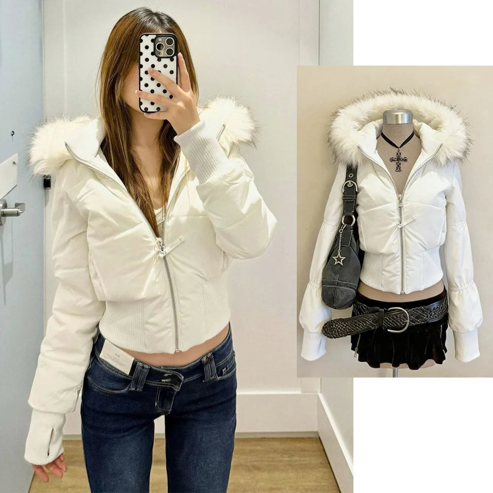 Grunge Zipper Sweatshirts Vintage Gothic Coats Harajuku Streetwear Y2k Jackets with Hooded Women Subculture Hoodies Cross Skull