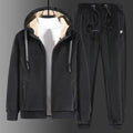Men Sports Suits Tracksuit Sets Hoodies Casual Hooded Warm Sweatshirts+Pants Thicker Fleece New Jacket+Pants 2 Pieces Velvet Set