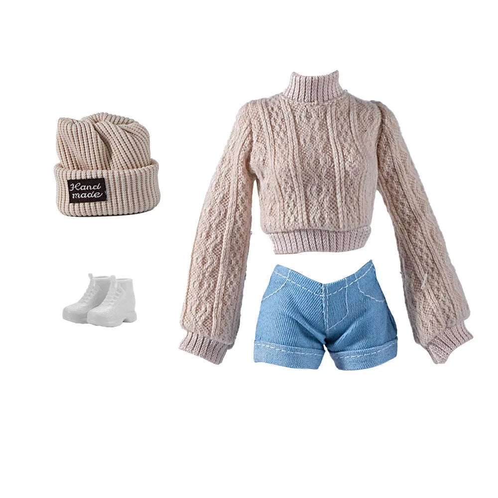 Fashion 30cm Doll Handmade Hoodies Doll Sports Sweatshirt Shorts Skirt Outfits For 1/6 DIY Doll Clothes Accessories
