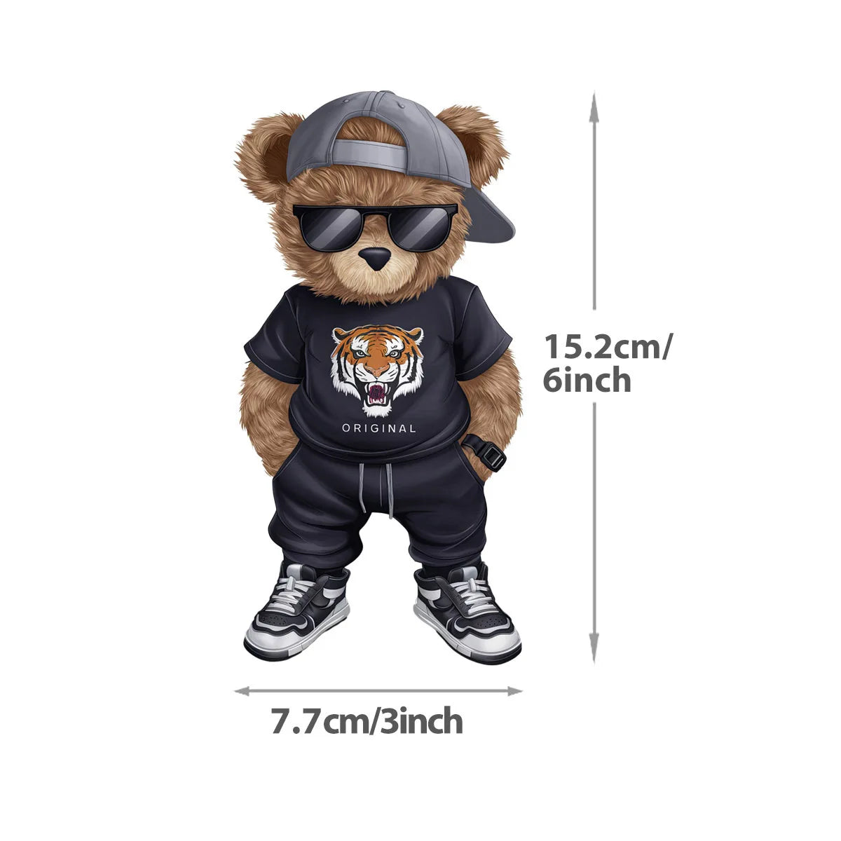 Medium Bear Iron On Patches Transfers Vinyl Thermal Press A-Level Washable Diy Hoodies Tops Patch Iron Children Clothes