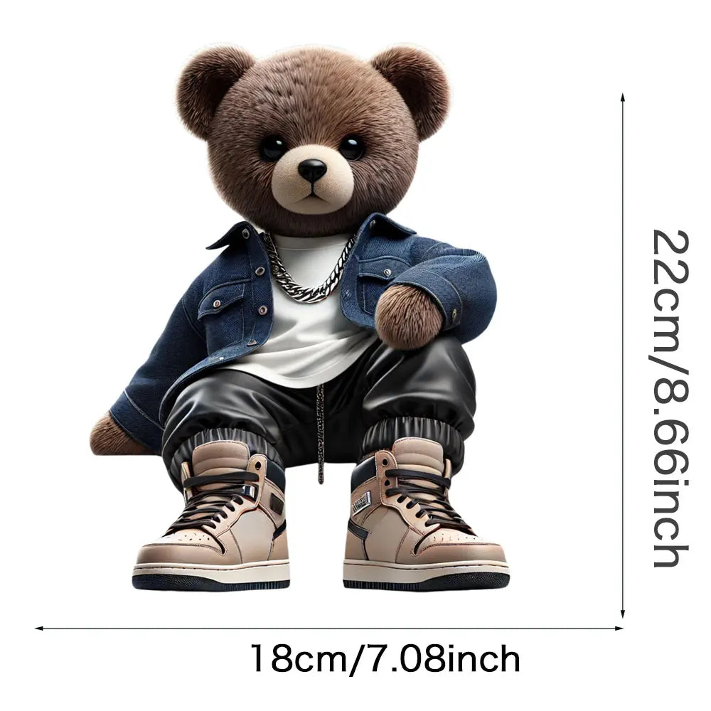 Cool Punk Bears Patches On Clothes Thermal Press Decal T-Shirt Parches Ropa Hoodies Heat Transfer DIY Clothes Stickers Iron On