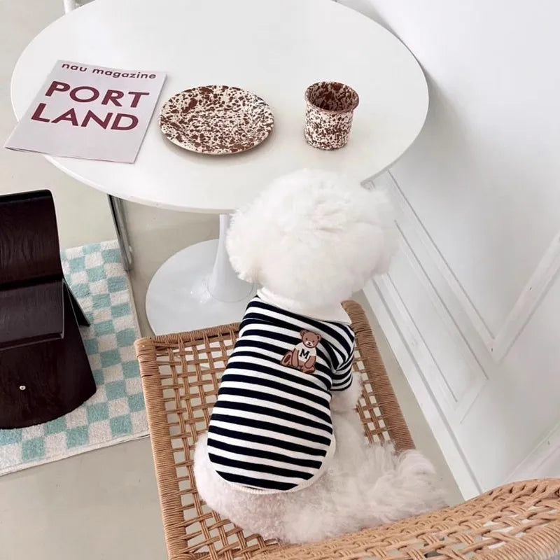 Dog Polo Shirts Cotton Solid Dog Vest Summer Puppy Clothes for Small Dog Pet T Shirt Chihuahua Bichon Dog Hoodies Cat Clothing