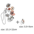 Abstract portraits and floral patterns heat transfer girls' clothing printed stickers Iron On hoodies and canvas bags DIY