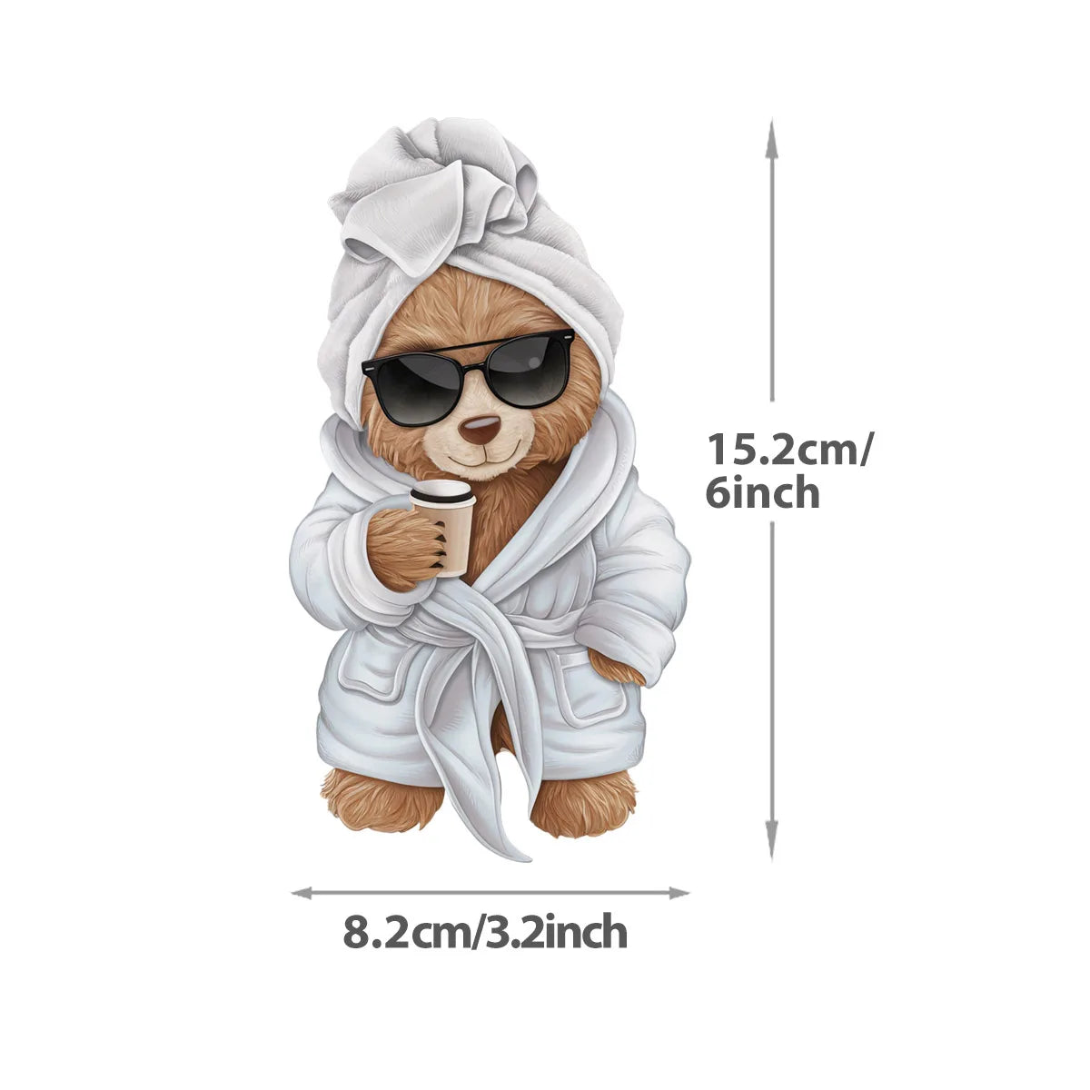Medium Bear Iron On Patches Transfers Vinyl Thermal Press A-Level Washable Diy Hoodies Tops Patch Iron Children Clothes