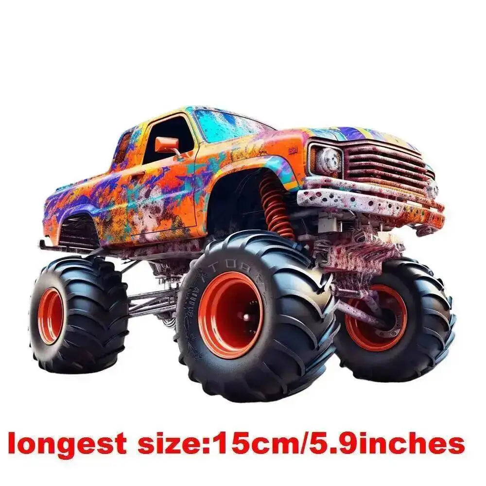 Car, Sports Car, Off-road Vehicle DTF Thermo Sticker Decals Heat Transfer On Clothes Iron On Patch For Hoodies Press Printing