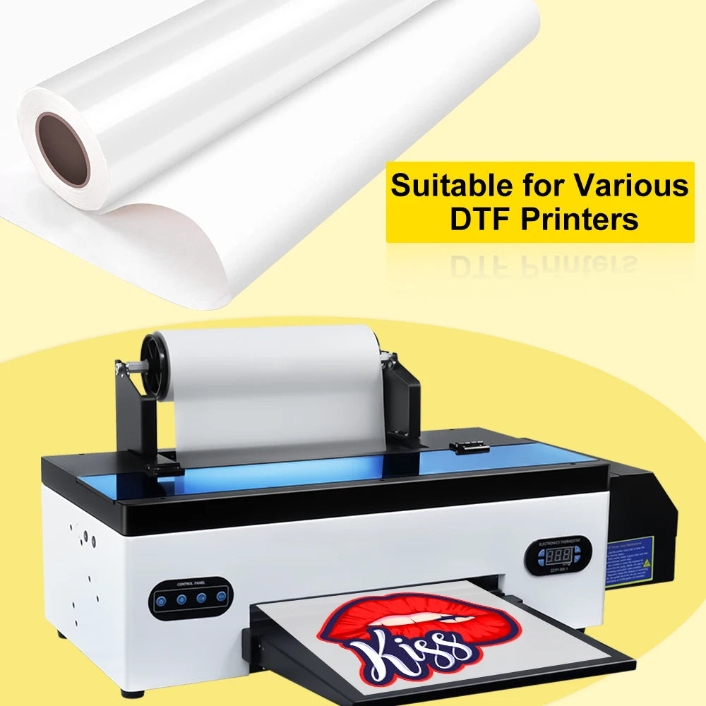 Colorsun DTF Transfer paper PET Roll Film DTF PET film DTF Film for Printing On T-shirt Hoodies Shoes PET Film Rolls