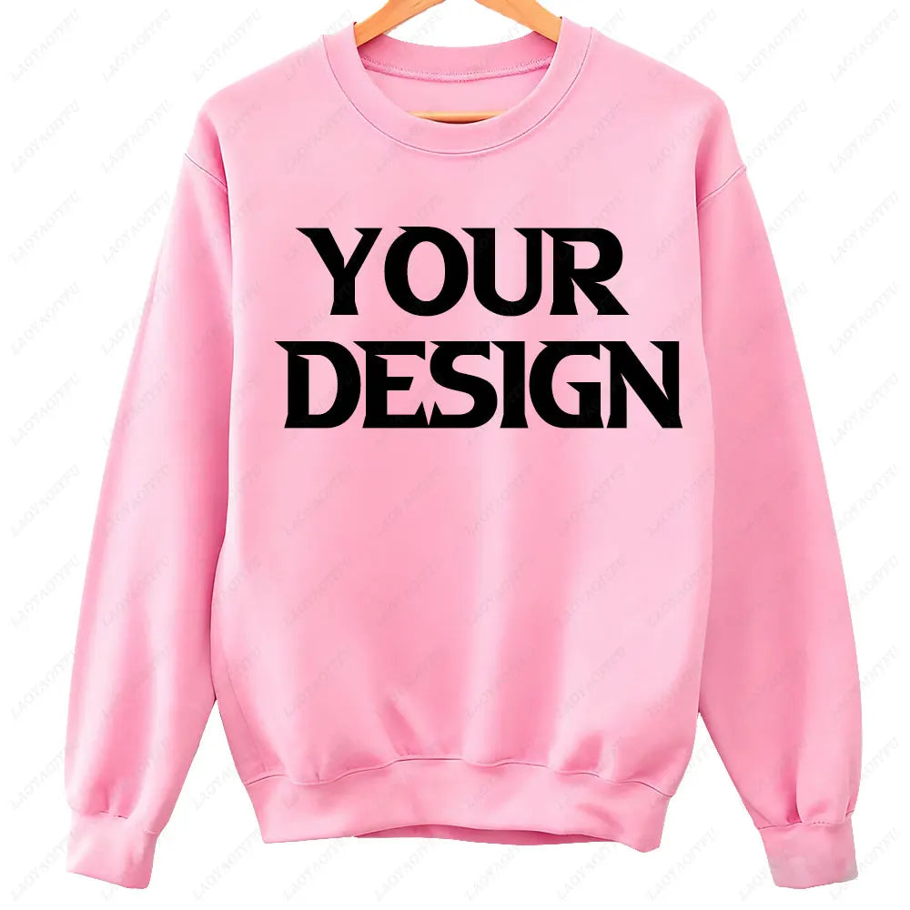 2025 DIY Custom Your Text New Autumn Winter Casual Men's Tops Solid Color Hoodies Sweatshirt Sweatshirt Men Clothing