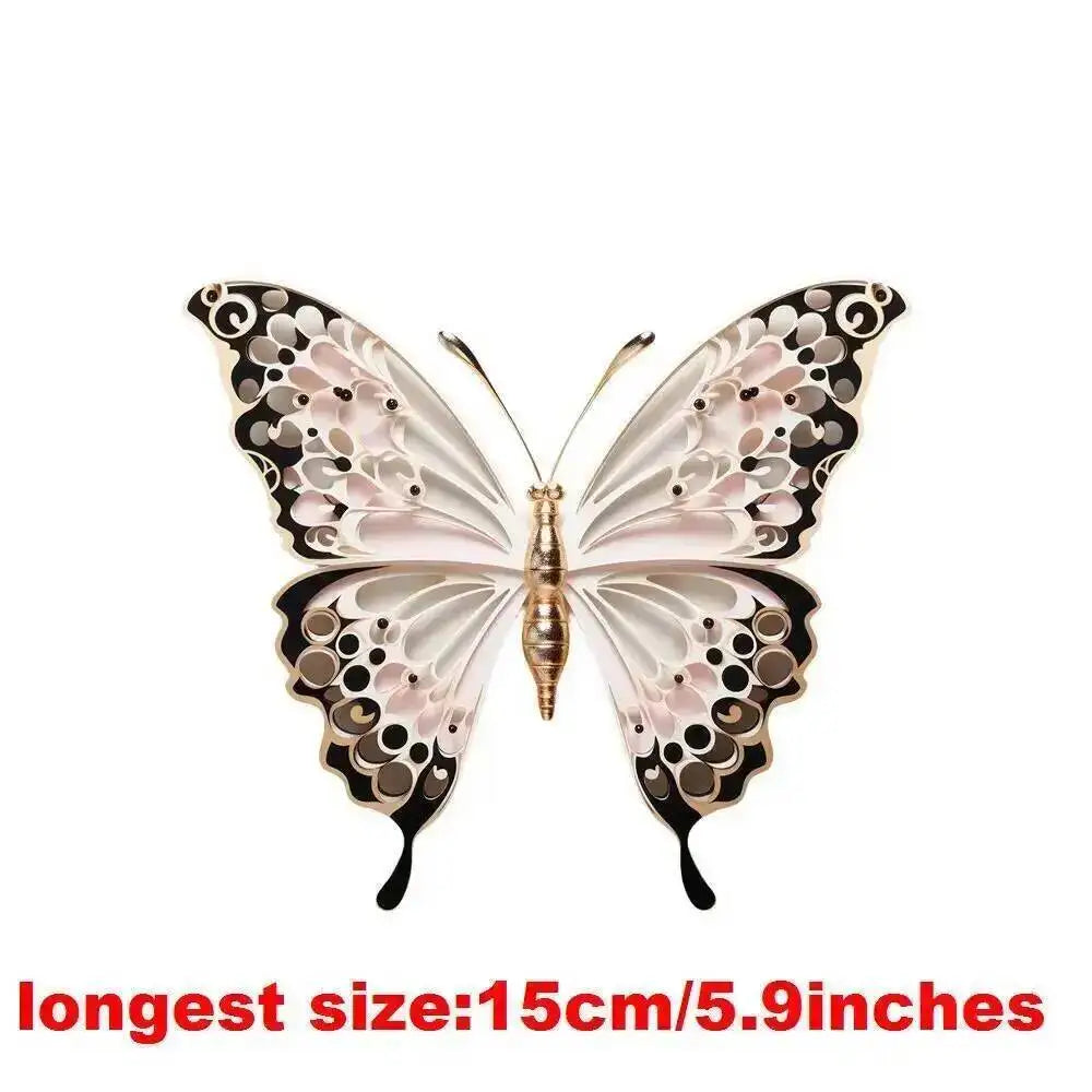 15cm Kids Cartoon Hollow Out Butterfly Dtf Transfers Ready To Press Patches For Clothing T-shirt Hoodies Heat Transfer Stickers