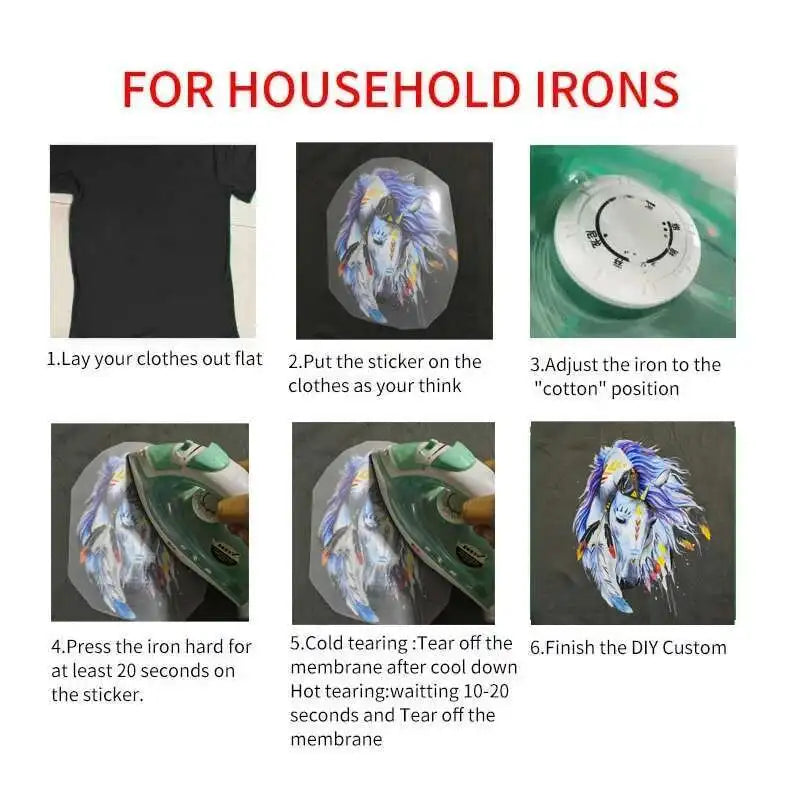 Heat Transfer on Clothes Iron On Patch for Hoodies, Sun and Moon, DTF Thermo Sticker Decals for Men and Women
