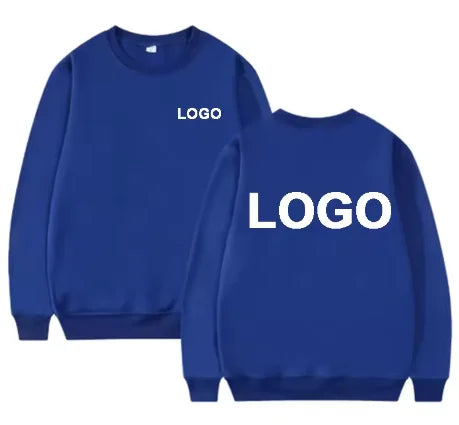 Customized printed men's and women's round neck hoodies, fashionable O-neck loose long sleeved pullovers, street sports shirts