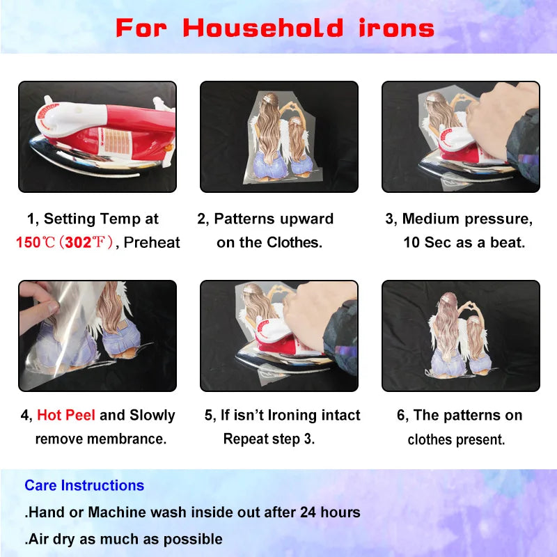 Medium Bear Iron On Patches Transfers Vinyl Thermal Press A-Level Washable Diy Hoodies Tops Patch Iron Children Clothes
