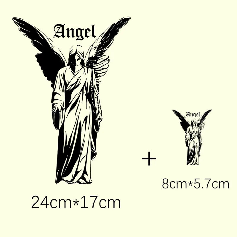 Butterfly Girl Angel sculpture Vinyl Heat Transfer Sticker applique Heat Pressed Decal Clothing T-shirt Jackets hoodies Washable