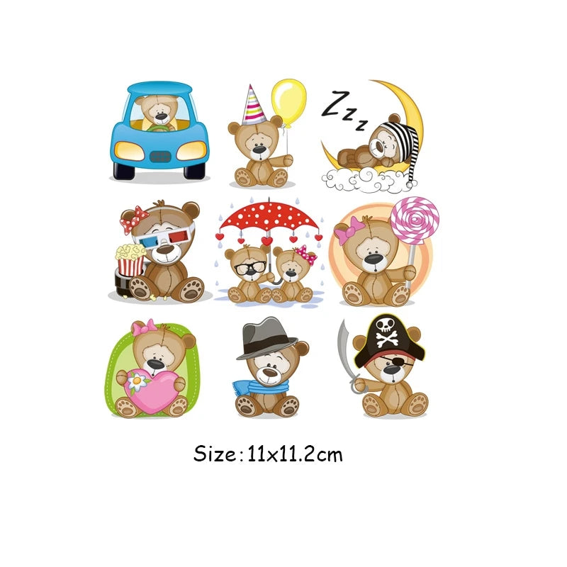 Thermal Transfer Patches T-Shirt Hoodies Patches Diy Arts Crafts Ironing Heat Transfer Patches For Clothes Animal Stickers