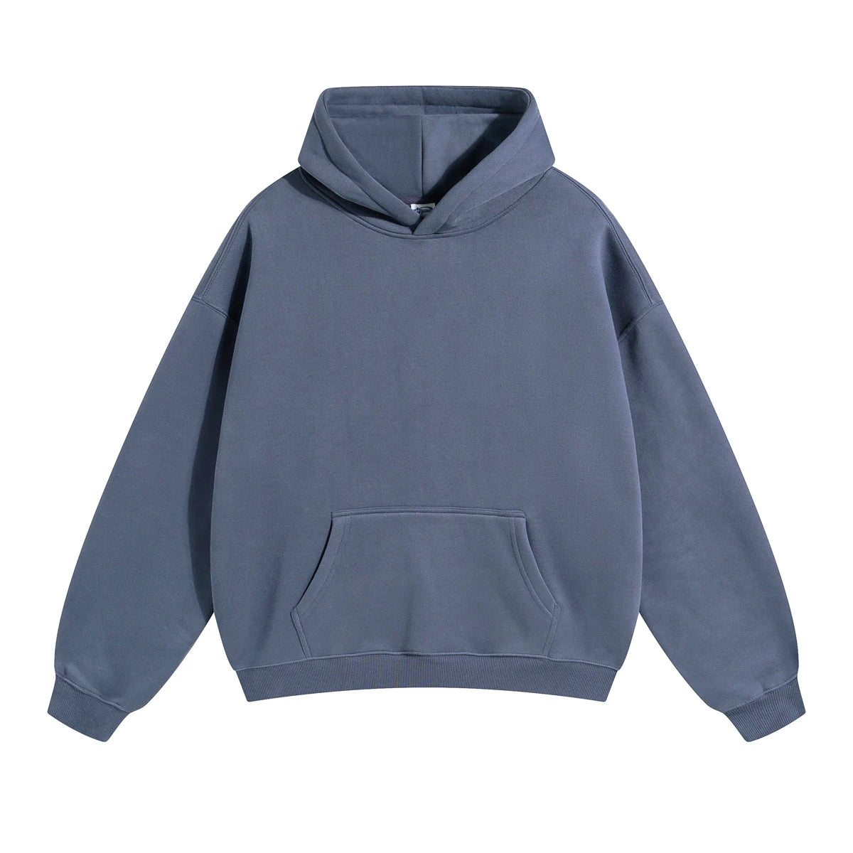 Cotton Baggy Fleece Hoodies for Men Solid Color Plush Pullovers Oversized Hooded Sweatshirt Autumn Winter Thick Clothes Unisex
