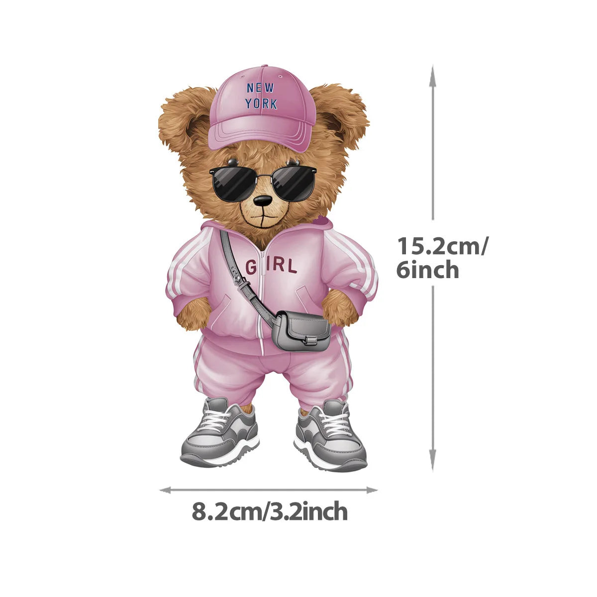 Medium Bear Iron On Patches Transfers Vinyl Thermal Press A-Level Washable Diy Hoodies Tops Patch Iron Children Clothes