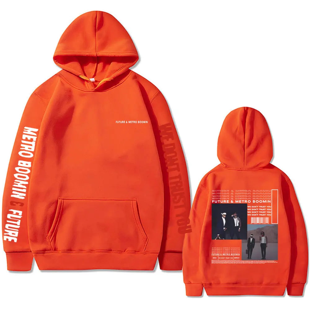 Rapper Future Metro Boomin Print Hoodie We Don't Trust You Album Graphic Hoodies Men's Hip Hop Sweatshirts Oversized Streetwear