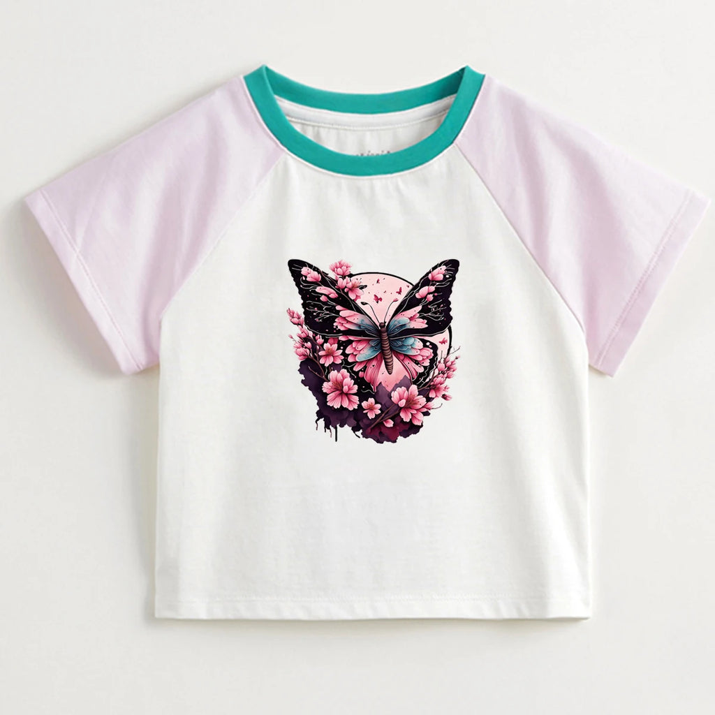 Medium Size Butterfly Sticker On Clothes For Girl Dresses Decals Patches Washable Thermal Press Hoodies Tops Vinyl Diy Patch