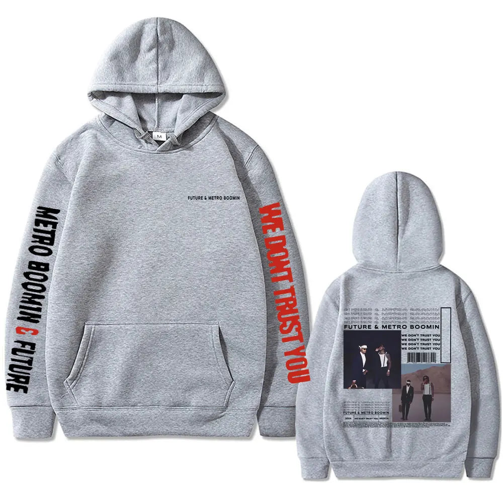 Rapper Future Metro Boomin Print Hoodie We Don't Trust You Album Graphic Hoodies Men's Hip Hop Sweatshirts Oversized Streetwear