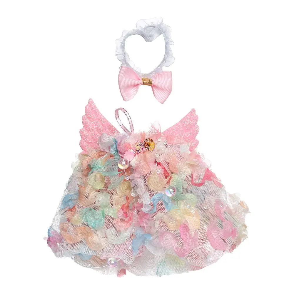 16CM Doll Clothes Suit Lace Princess Dress Headwear Cute Hoodies Skirt Overall Vest Hat OB11 Clothes Outfit 1/8BJD Accessories