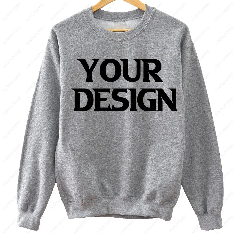 2025 DIY Custom Your Text New Autumn Winter Casual Men's Tops Solid Color Hoodies Sweatshirt Sweatshirt Men Clothing