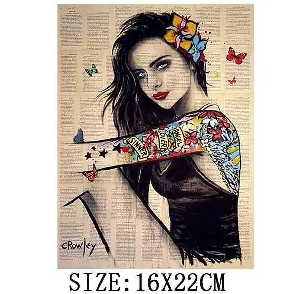 Funny Graffiti Iron On Transfer For Clothing DIY Retro Heat Sticker On T-shirt Hoodies Exquisite Pictures Patches On Clothes