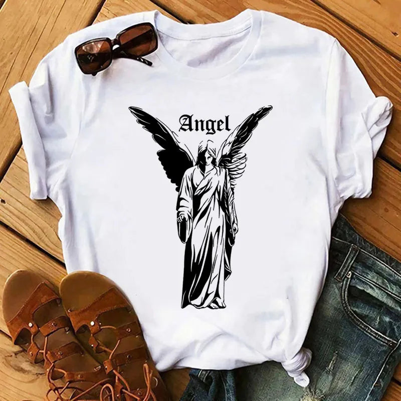 Butterfly Girl Angel sculpture Vinyl Heat Transfer Sticker applique Heat Pressed Decal Clothing T-shirt Jackets hoodies Washable