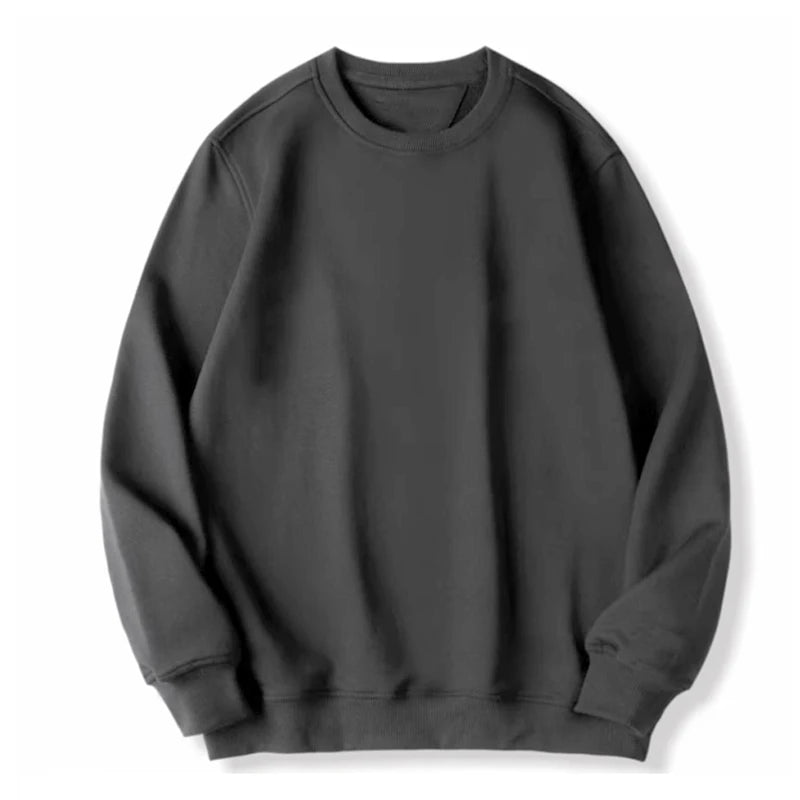 Casual Fashion Men's O-Neck Hoodies Plus Size 1XL-7XL Spring Autumn Soft Long Sleeved Tops Outdoor Pullover Wear Male Clothing