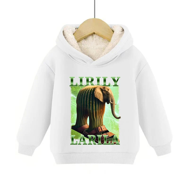 Italian Brainrot Animals Pullover Hoodies Cappuccino Assassino Lamb Fleece Kid Sweatshirt Sahur Anime Cartoons Clothes Tops Gift