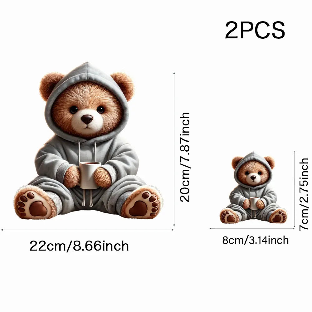 Cool Punk Bears Patches On Clothes Thermal Press Decal T-Shirt Parches Ropa Hoodies Heat Transfer DIY Clothes Stickers Iron On