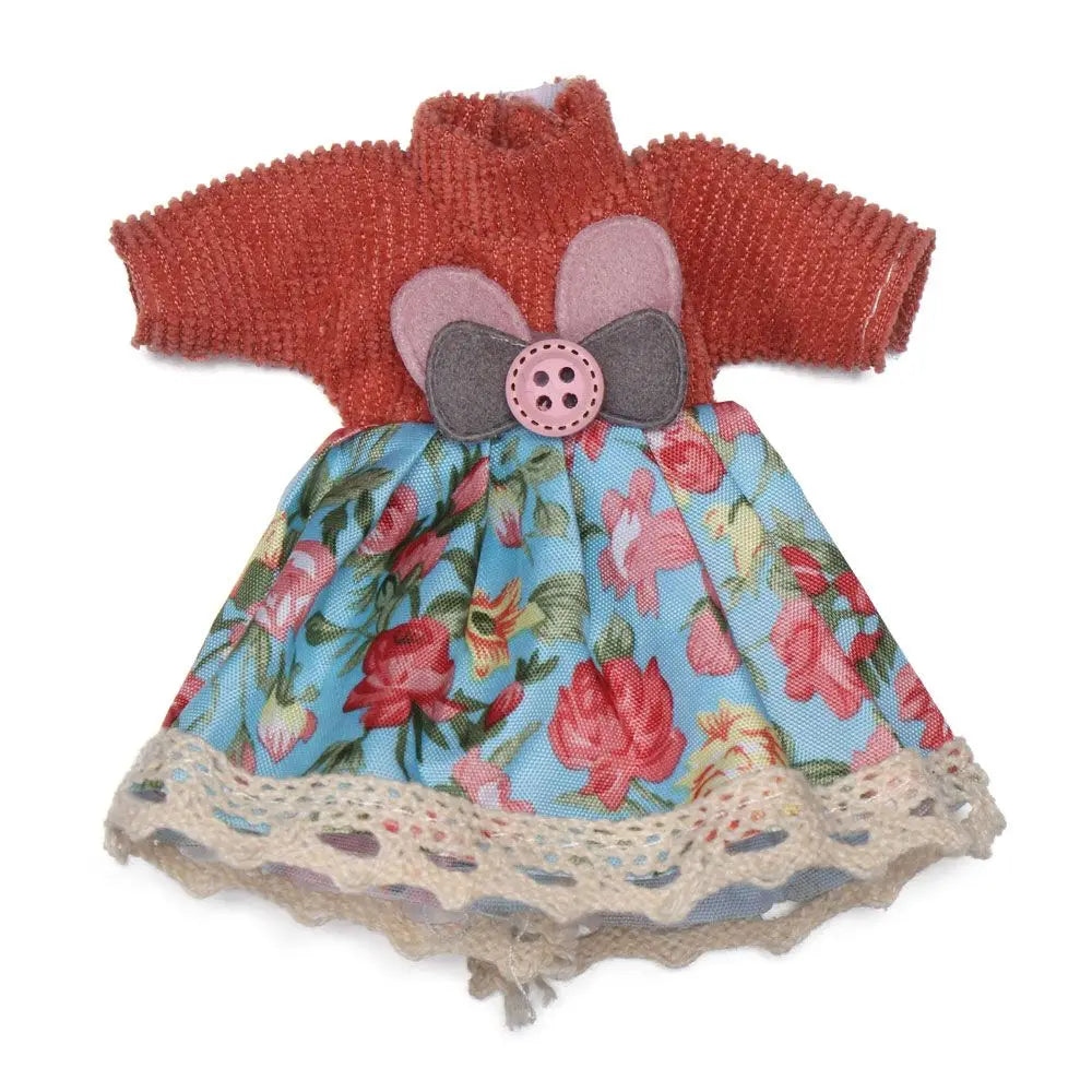 16cm Doll Clothes Cute Princess Dress For 1/8 BJD Doll Tops T-shirt Hoodies Jeans Pants Suit Lace Knitted Sweater Skirt Toy Gift