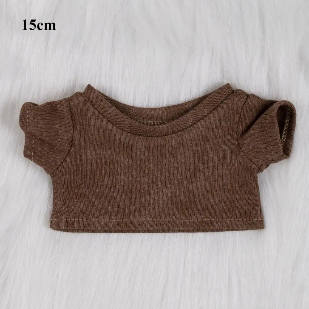 10/15/20cm Cotton Doll Clothes Elastic Mini Clothes Idol Doll Outfit Hoodies T-shirt Sweaters Fashion Style Toys Accessories