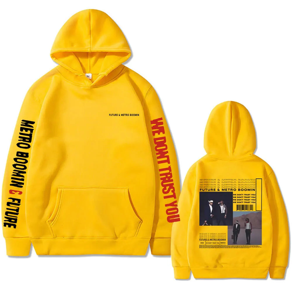 Rapper Future Metro Boomin Print Hoodie We Don't Trust You Album Graphic Hoodies Men's Hip Hop Sweatshirts Oversized Streetwear