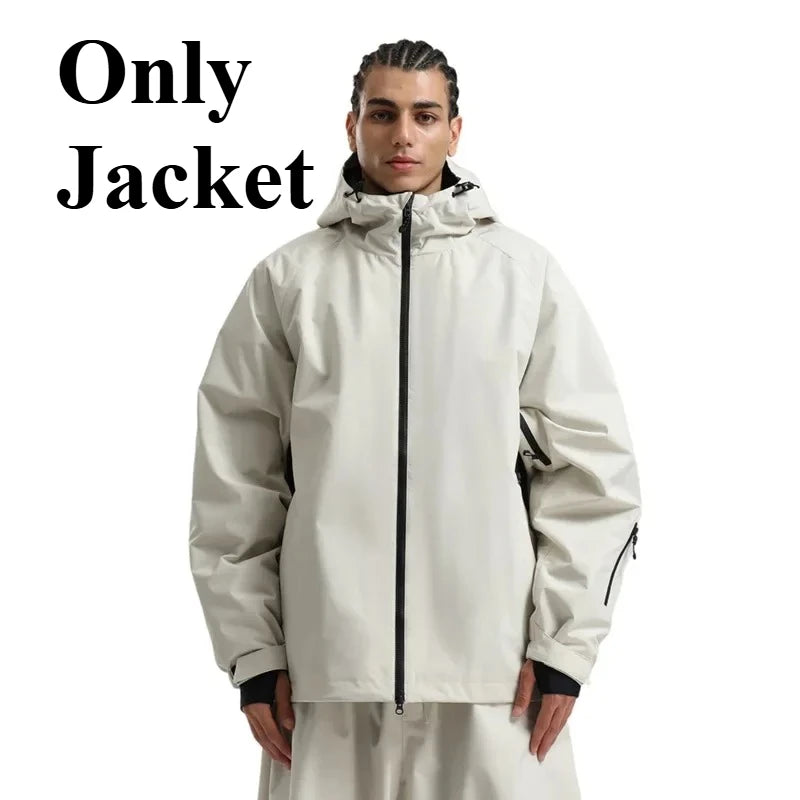 GSOU SNOW Winter Ski Jacket Men Waterproof Insulated Snow Tops Super Loose Snowboard Clothes Breathable Windproof Skiing Hoodies