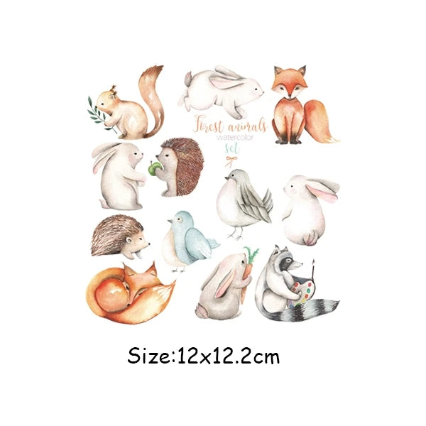 Thermal Transfer Patches T-Shirt Hoodies Patches Diy Arts Crafts Ironing Heat Transfer Patches For Clothes Animal Stickers