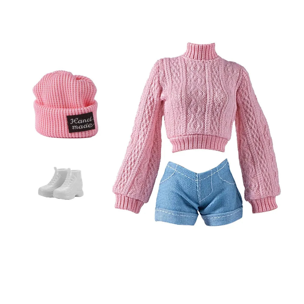 Fashion 30cm Doll Handmade Hoodies Doll Sports Sweatshirt Shorts Skirt Outfits For 1/6 DIY Doll Clothes Accessories