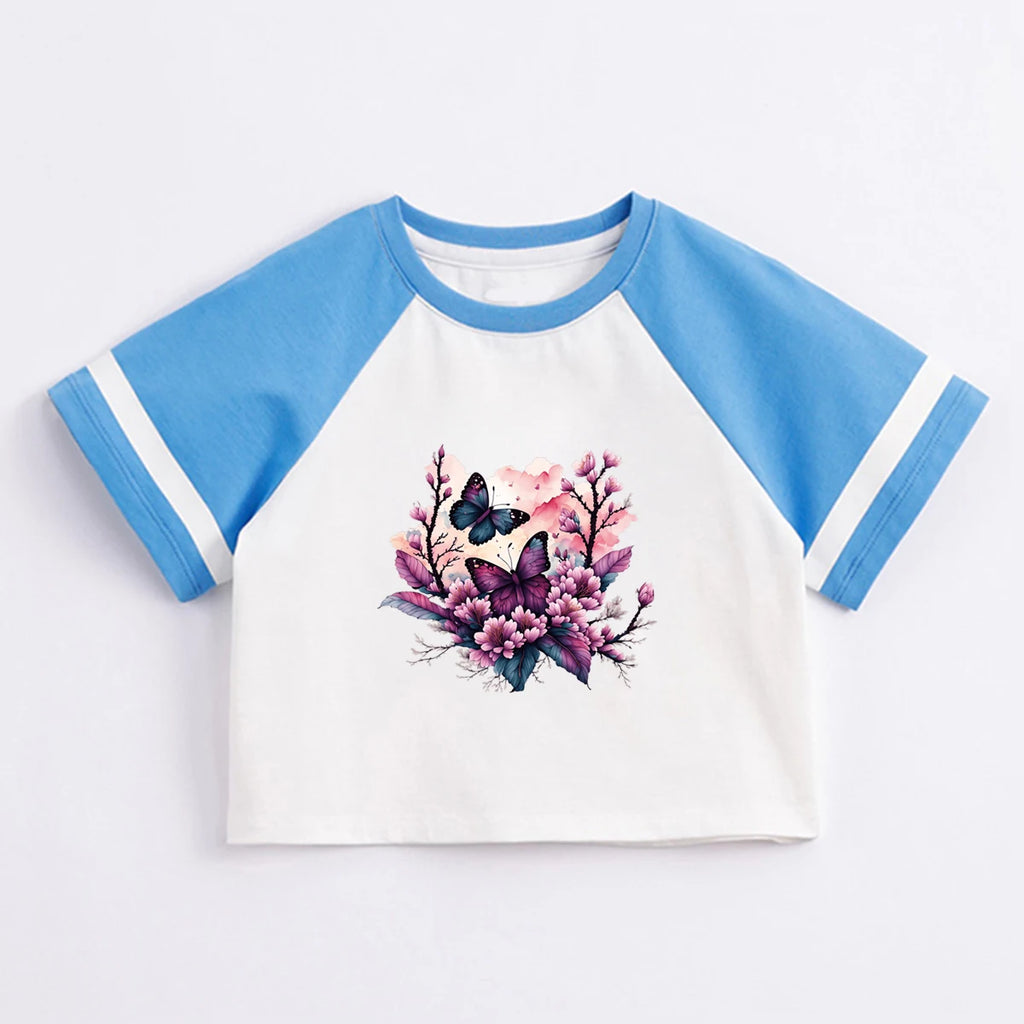 Medium Size Butterfly Sticker On Clothes For Girl Dresses Decals Patches Washable Thermal Press Hoodies Tops Vinyl Diy Patch