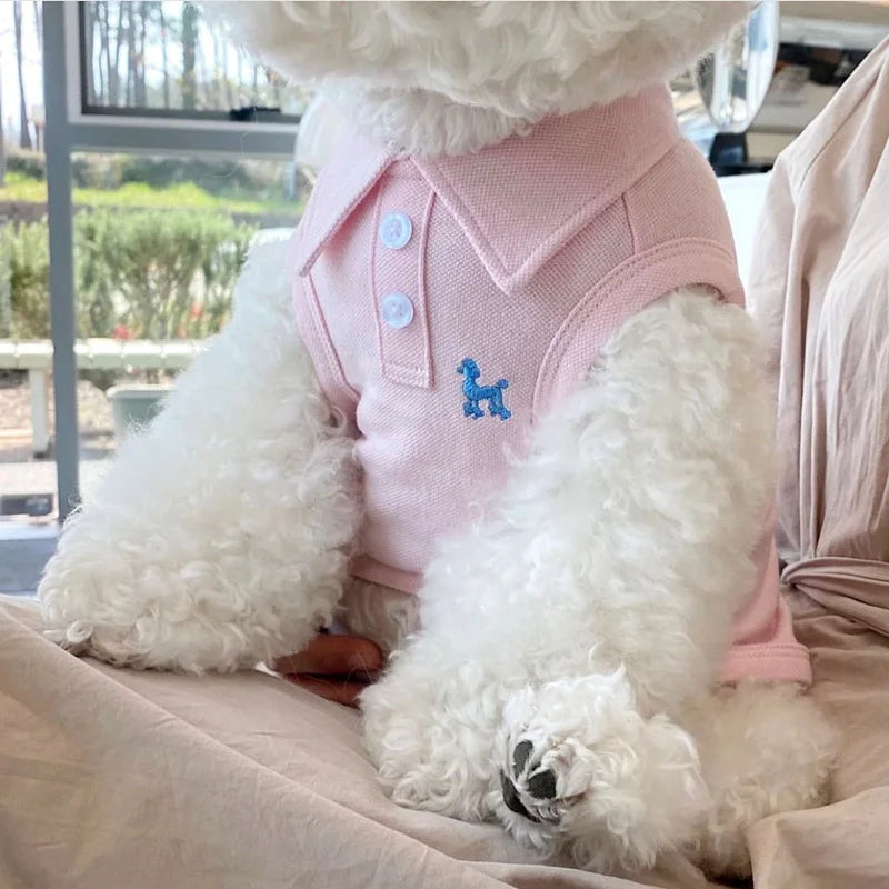 Dog Polo Shirts Cotton Solid Dog Vest Summer Puppy Clothes for Small Dog Pet T Shirt Chihuahua Bichon Dog Hoodies Cat Clothing