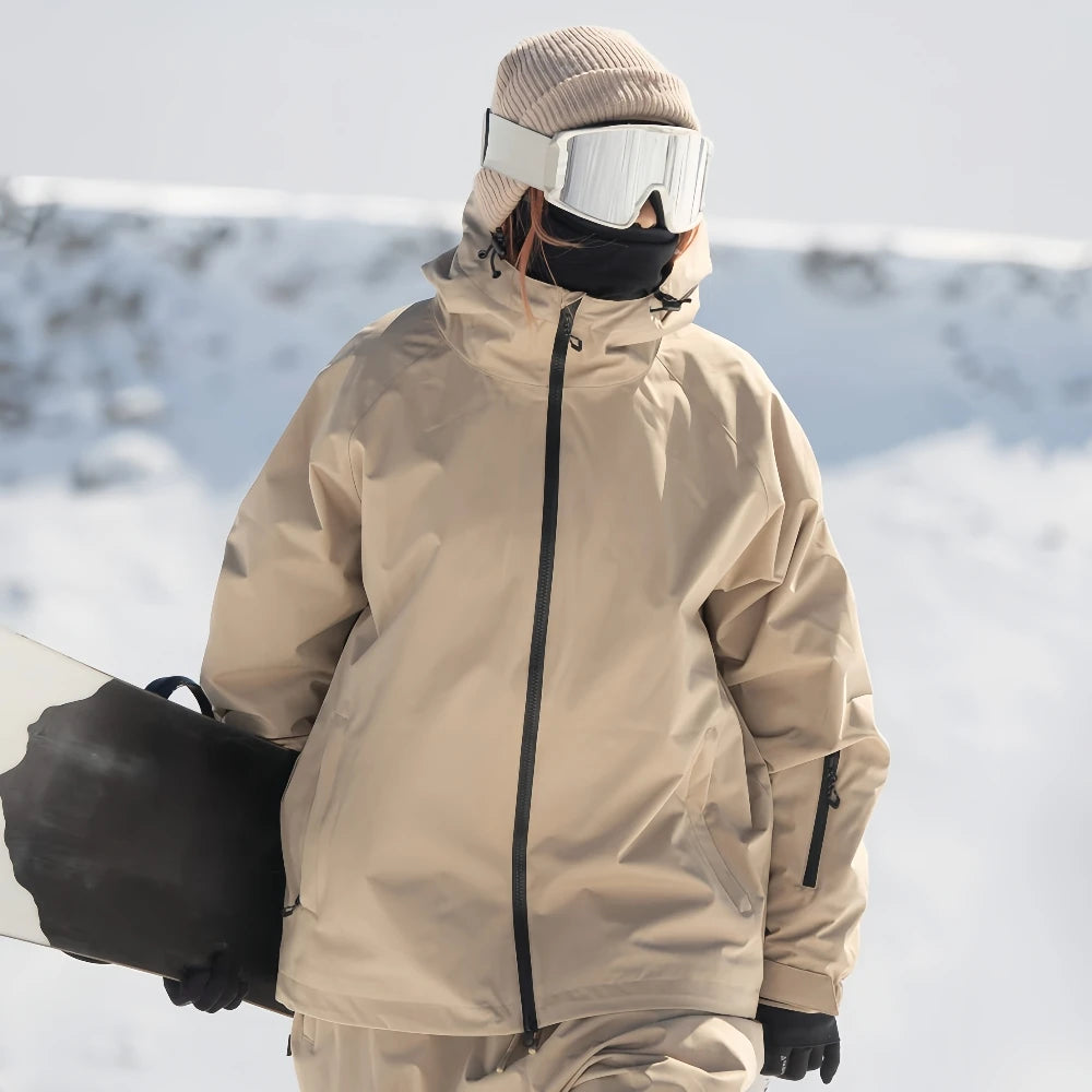 GSOU SNOW Winter Ski Jacket Men Waterproof Insulated Snow Tops Super Loose Snowboard Clothes Breathable Windproof Skiing Hoodies