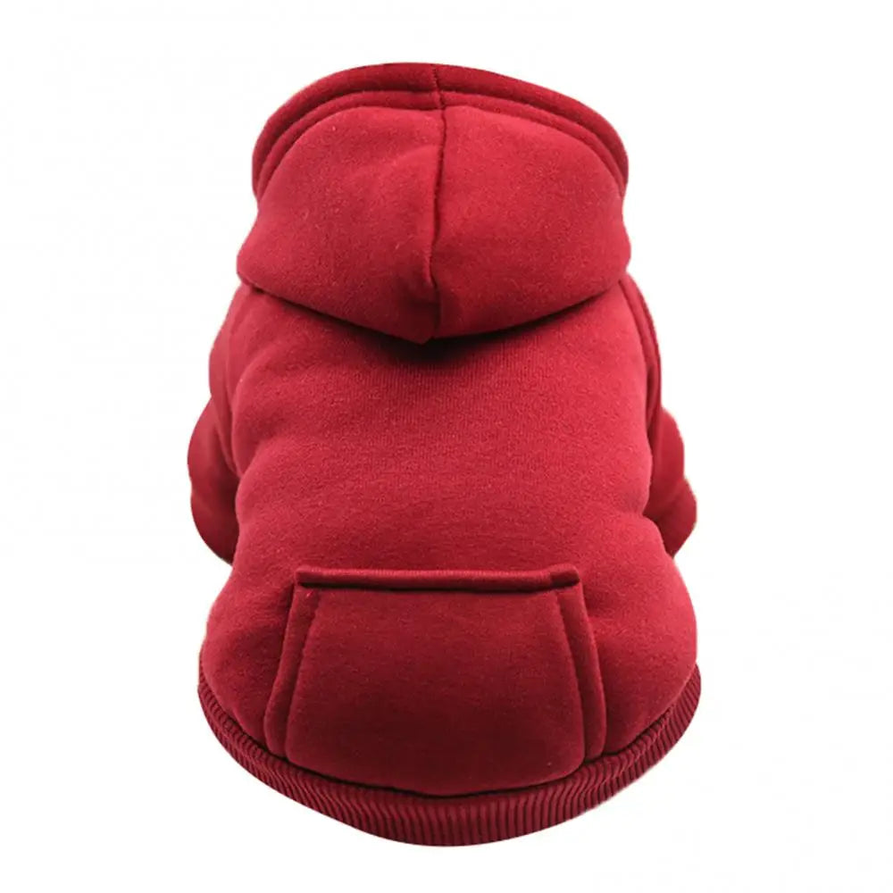 Dog Hoodies Puppy Pet Hooded Sweatshirt Autumn Winter Two-legged Pocket Cat Dog Clothes