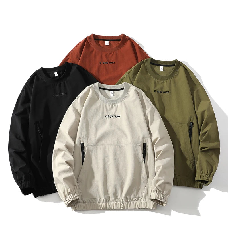 Autumn Spring 2024 Hoodies Sweatshirt For Men's Grey Blue Hip Hop Punk Pullover Streetwear Casual Fashion Clothes OverSize 5XL