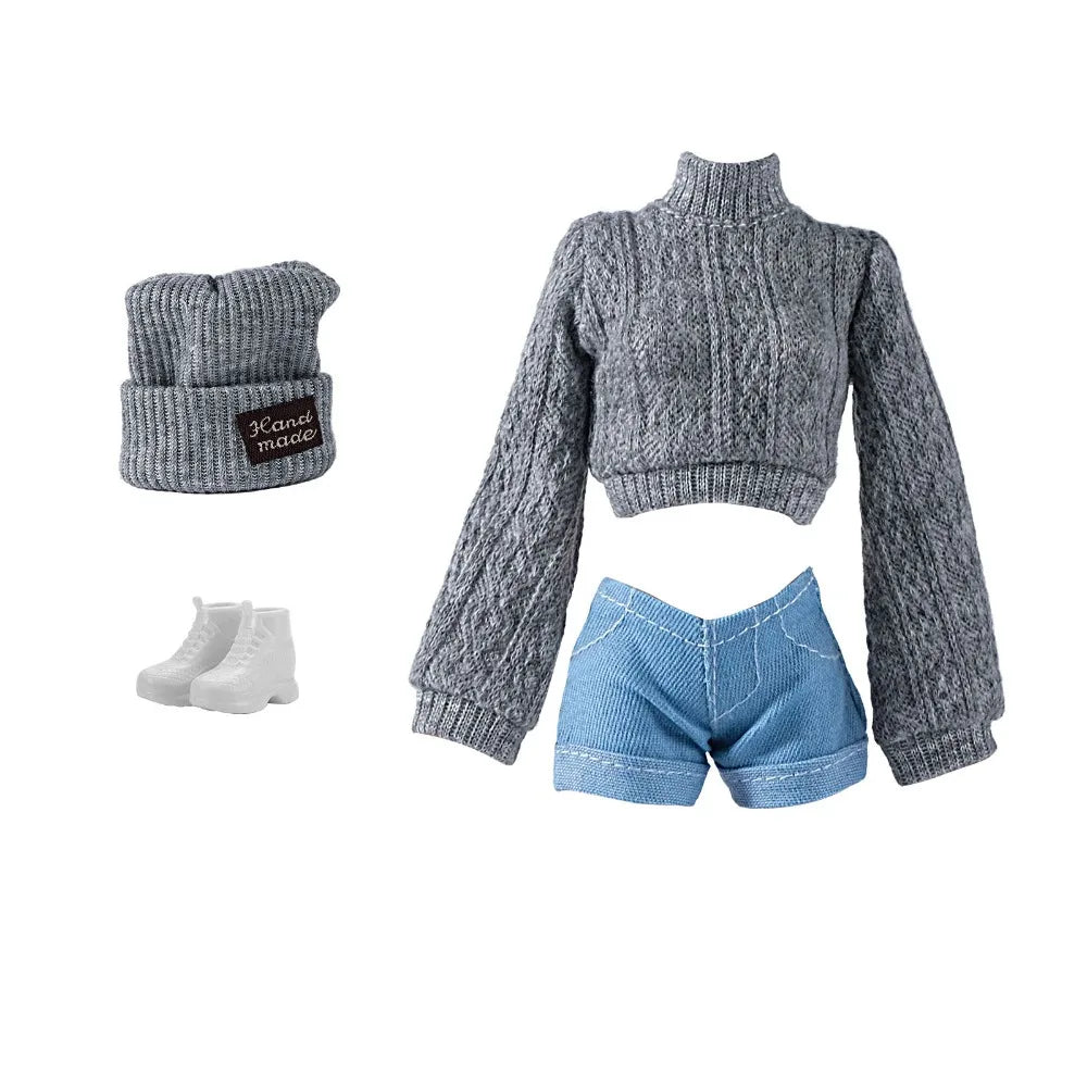 Fashion 30cm Doll Handmade Hoodies Doll Sports Sweatshirt Shorts Skirt Outfits For 1/6 DIY Doll Clothes Accessories