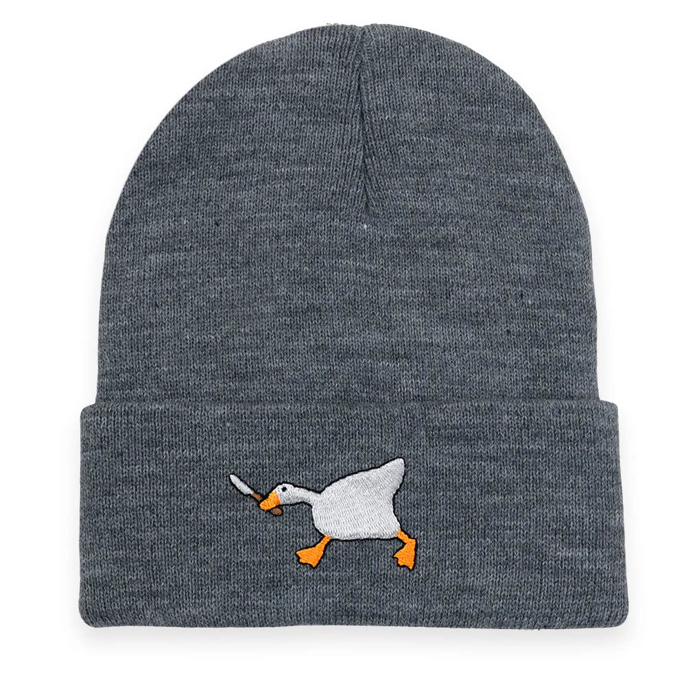 Big Goose Embroidered Knitted Hat for Winter and Winter Warmth, Men's and Women's Hoodies, Unclimbed Knitted Hat, Outdoor